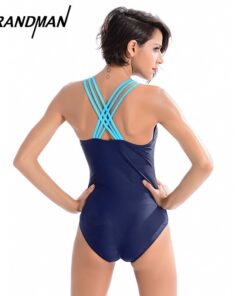 New European and American one-piece slim fit triangle sports women's swimsuit