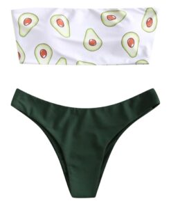 Multi-color swimwear bikini women Print Tube up Two Pieces Bikini Push-Up Swimsuit Swimwear Beachwear Lovely fashion Bikini#G40