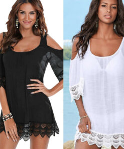 2019 New Sexy Women Lace Crochet Bathing Suit Bikini Swimwear Cover Up Tassel Summer Beach Wear Dress Kimono Ladies Beachwear