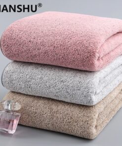70x140cm Bamboo Charcoal Coral Velvet Bath Towel For Adult Soft Absorbent Microfiber Fabric Towel Household Bathroom Towel Sets