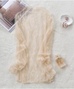 TOKITIND Saida De Praia Beach Cover Up Pareo Playa Coverup Dress Vestido Livre Swimsuit Wear Swimwear White Lace Women Beachwear