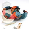 Rainbow Hit Color Hairbands Crumpled Wide Edges Hair Band Spring Summer Headwrap Knotted Headband customized Hair Accessories